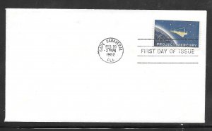 Just Fun Cover #1193 FDC PROJECT MERCURY FEB/20/1962 (my2839)