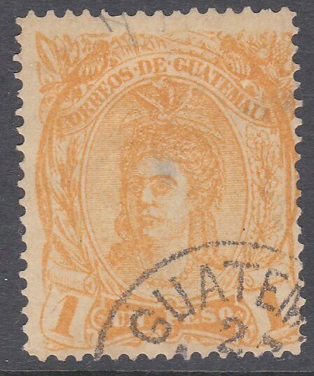GUATEMALA  An old forgery of a classic stamp................................C879