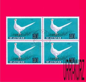 KOREA DPR 1976 Fauna Bird Pheasant block of 4v Mi1505 CTO OG