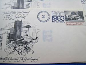 PPG INDUSTRIES 1983 SET OF 4 COVERS WITH PPG BROCHURE INSERT & LETTER