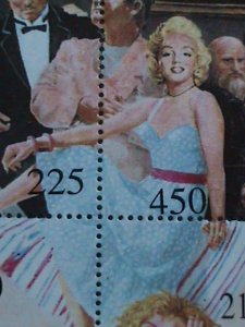 TUVA -  MARILYN MONROE & MOVIE STARS-BIG FAMILY -MNH SHEET. VERY RARE