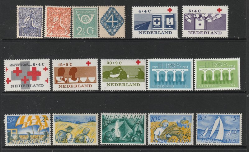 Netherlands a small mint lot 3 sets & a pair