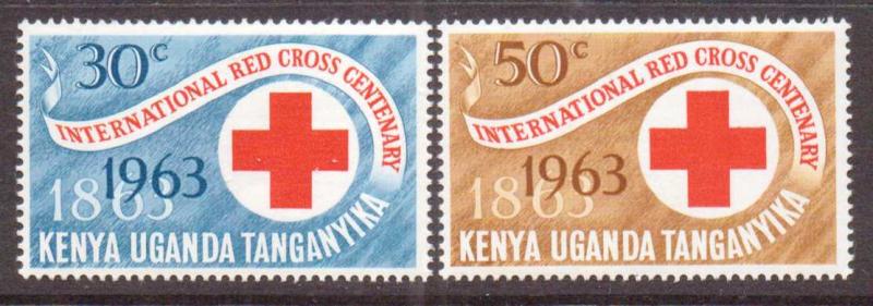Kenya,Uganda,Tanz.  #142-43  MVLH  (1963)  c.v. $2.75