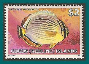 Cocos 1980 Melon Butterflyfish, MNH  #50,SG47