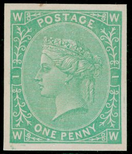 1d pale blue-green, NH MINT. 1880 PERKINS BACON TENDER ESSAY.