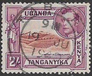 Kenya Uganda # 81a King George VI -  2sh.   Cancel '1940'   (1)  VF...