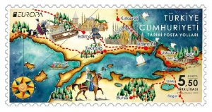 TURKEY / 2020 - EUROPA CEPT (Historical Postal Roads), MNH