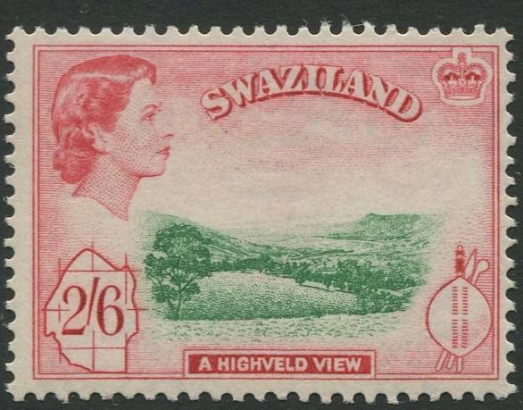 Swaziland - Scott 63 - QEII Definitive - 1956 - MNH - Single 2/6p Stamp