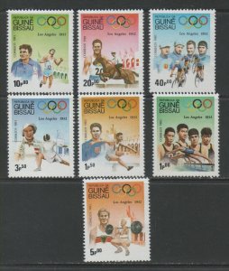 Thematic Stamps Sports - GUINEA BISSAU 1983 OLYMPICS 7v 767/73 mint