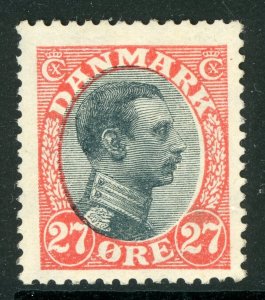 Denmark 1918 King Christian 27 Ore Verm & Blue Perf 14x14½ Scott #110 MNH B341