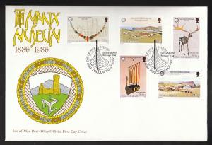 Isle of Man 301-305 Manx Museum 1986 U/A FDC 