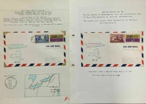 USA 1960s Air Mail Route 94 First Flight Covers Incl.Signed x 13 (W3355