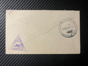 1932 New Zealand Special Christmas Airmail Cover Gisborne to Christchurch