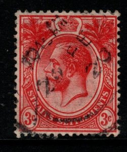 MALAYA STRAITS SETTLEMENTS SG196 1913 3c RED USED