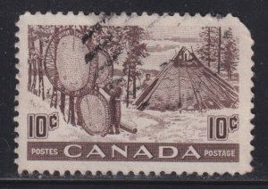 Canada 301 Drying Animal Hides 10¢ 1950