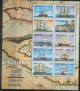 BURKINA FASO   1132  MNH   SOUVENIR SHEET  SHIPS