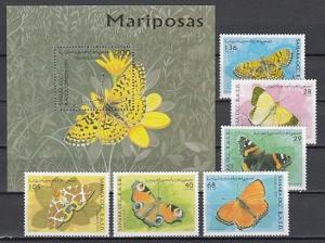 Sahara, 1997 issue. Butterfly set & s/sheet.