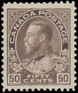 Canada #120, Incomplete Set, 1925, Hinged