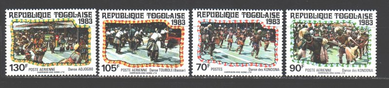 Togo. 1983. 1656-59. Folk dances. MNH.