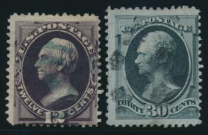 #162, 165 12c & 30c FINE USED CV $265 AU852