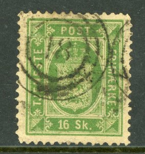 Denmark 1871 Official 14x13½ Scott O3 VFU N871