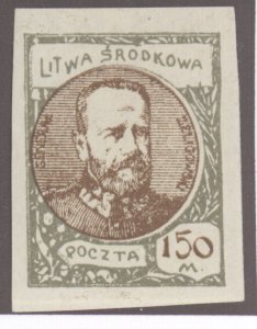 Cent. Lithuania, Scott #64, MH