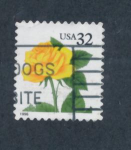 USA 1996  Scott 3049 used - 32c, Yellow Rose