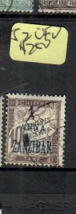  ZANZIBAR FRENCH OFFICES (P1202B)  POSTAGE DUE 1A/10C  SG J2   VFU 