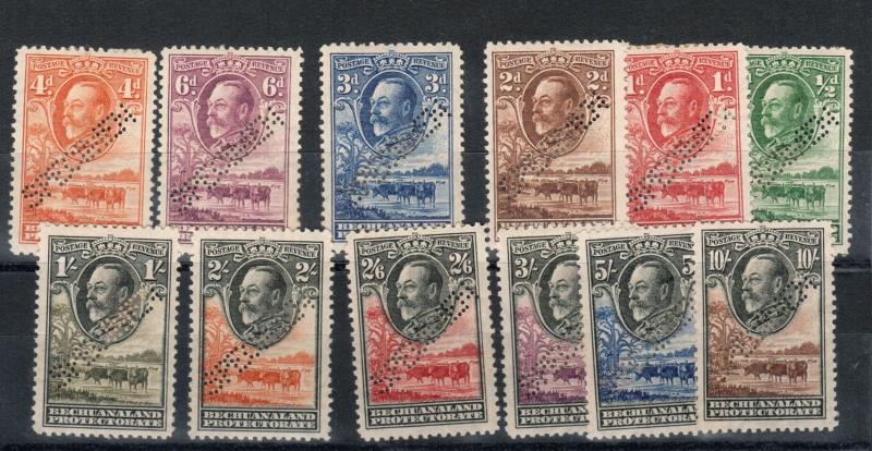 Bechuanaland #105s - #116s (SG #99s - #110s) Very Fine Mint Specimen Set