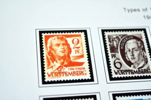 COLOR PRINTED OCCUPIED GERMANY 1945-1949 STAMP ALBUM PAGES (50 illustr. pages)