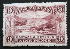 New Zealand 1906 Nine Pence p14 SG 326 mint