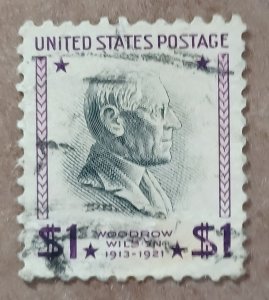 United States #832 $1 Woodrow Wilson USED (1938)