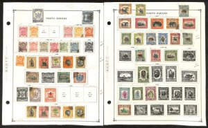 North Borneo Stamp Collection on 9 Scott International Pages, 1886-1963