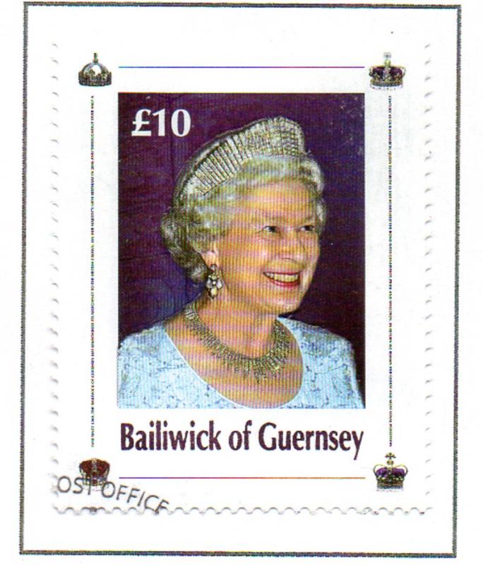 Guernsey Sc 911 2006 £10 80th Birthday QE II stamp used