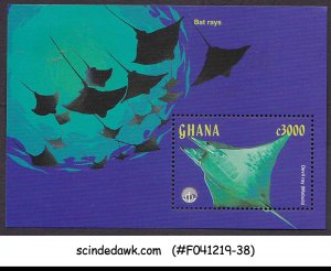 GHANA - 1998 BAT RAYS / MARINE LIFE / FISH - MIN. SHEET MNH