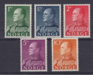 Norway Sc 370-374 MLH. 1959 King Olav V, cplt set