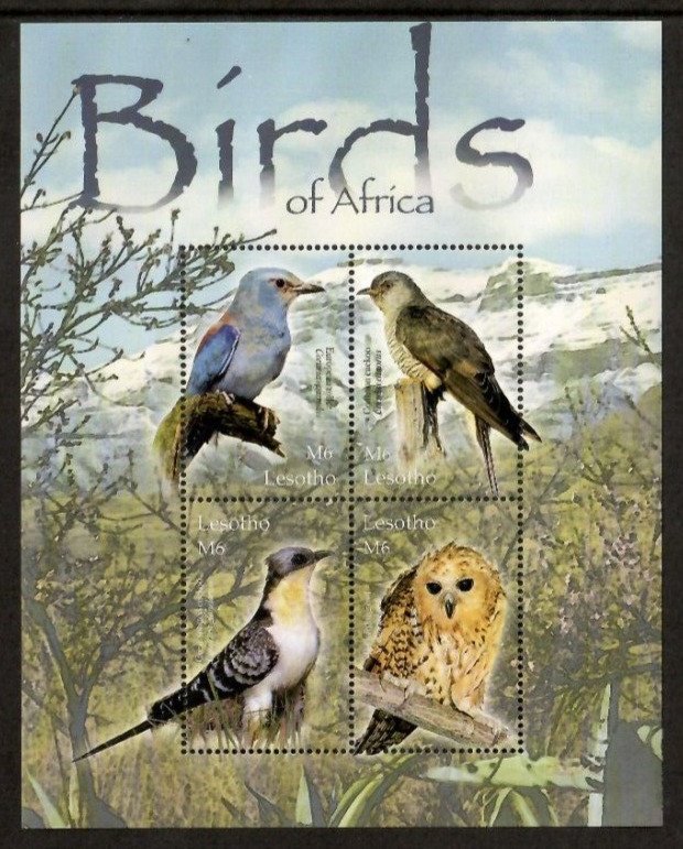 Lesotho 2004 - Birds - Sheet of 4 Stamps - Scott #1348 - MNH