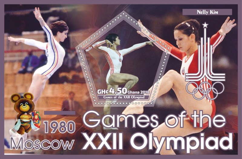 Stamps. Olympic Games 1980 in Moscow 2018 year 6 sheets perforated