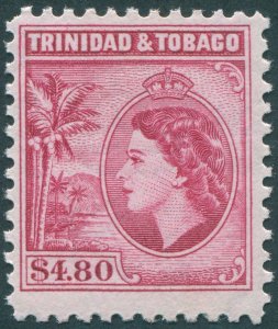 Trinidad & Tobago 1955 $4.80 cerise Perf 11½ SG278a MNH
