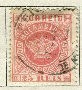 PORTUGUESE COLONIES;MOZAMBIQUE 1870s Crown type fine used 25r.