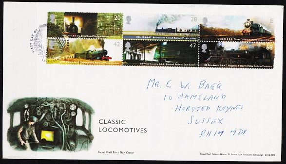 Great Britain. 2004 FDC. Classic Locomotives. Fine Used