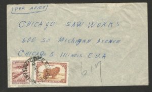 ARGENTINA TO USA - TRAVELED AIRMAIL LETTER - LANAS - PLANE - 1934.