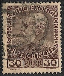 Austrian Offices in Turkey  1908 Sc 48 Used 30pa VF