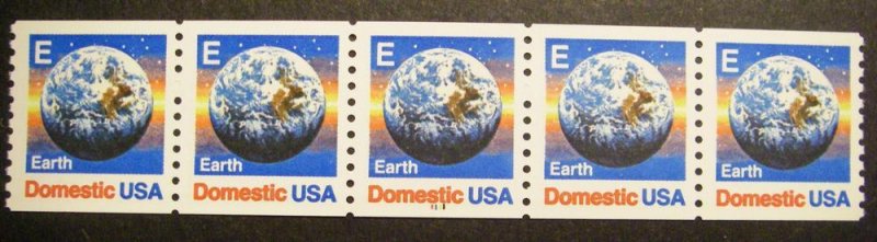 Scott 2279, (25) cent E Earth, PNC5 #1111, MNH Coil Beauty