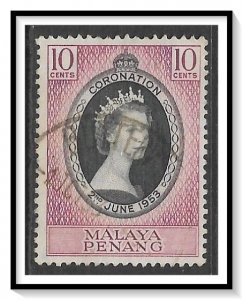 Penang #27 Coronation Issue Used