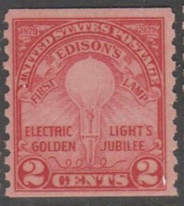 U.S. Scott #656 Edison Stamp - Mint NH Single