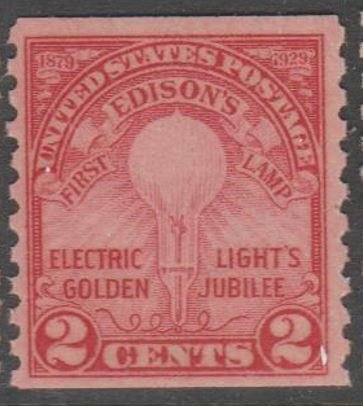 U.S. Scott #656 Edison Stamp - Mint NH Single