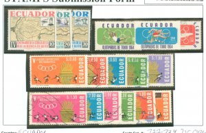 Ecuador #722-724/725/C432- Used Single (Olympics)