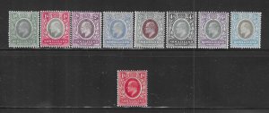 SOMALILAND PROTECTORATE SCOTT #40-47 1905 EDWRD VII WMK 3-SHORT SET-MINT HINGED