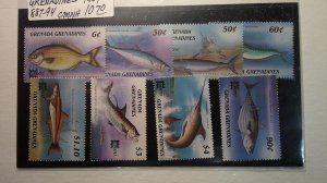 Grenada Grenadines 1987 Fish Scott# 887-894 set of 8 complete MNH